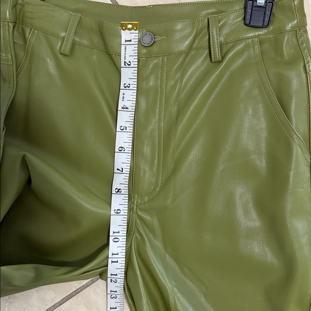 ANTHROPOLOGIE EN SAISON LANA FAUX LEATHER PANTS SIZE M COLOR OLIVE NWT - Picture 14 of 14